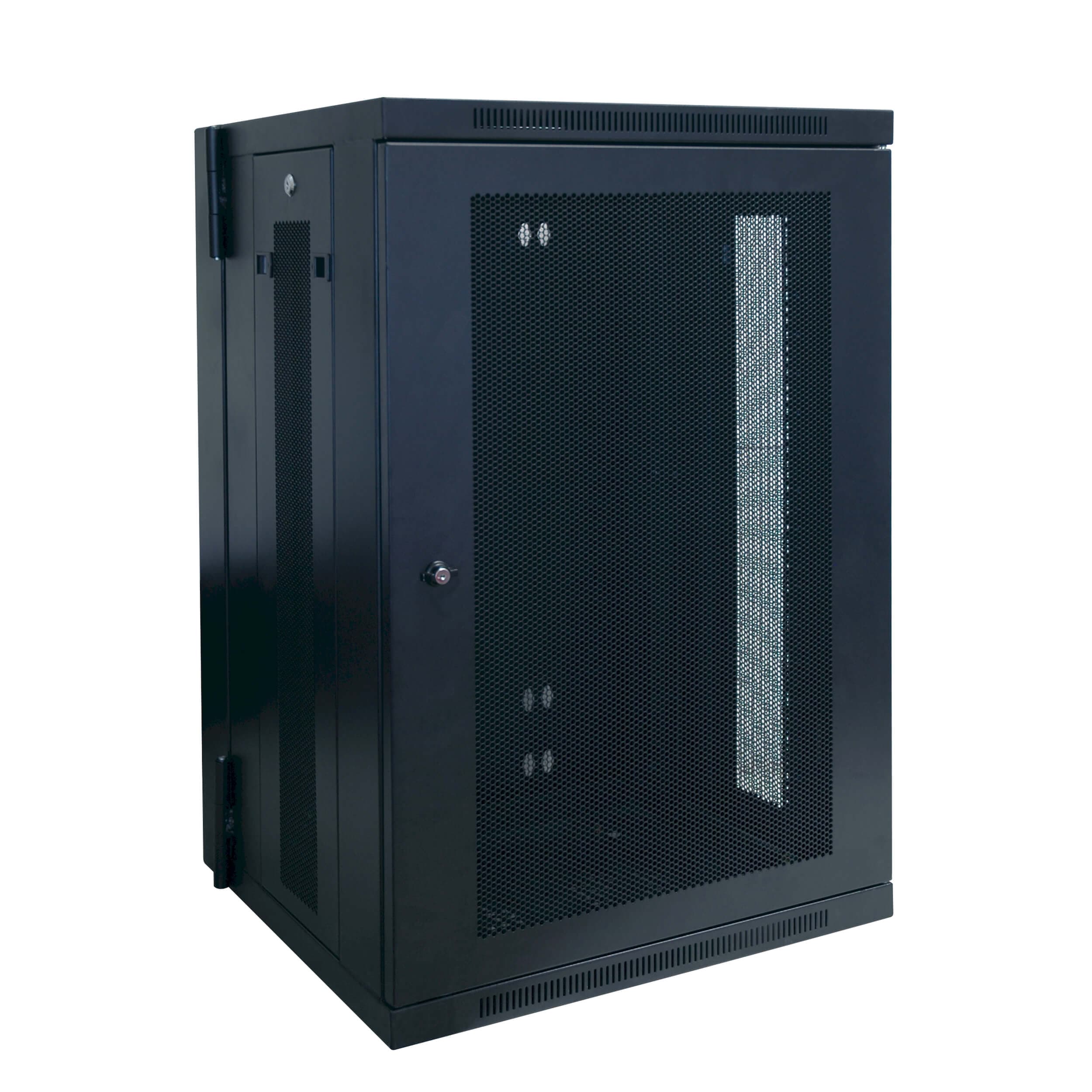 Skříň SmartRack 18U, Š=600mm, Hl=550mm, hloubka pro přepínače, montáž na stěnu
