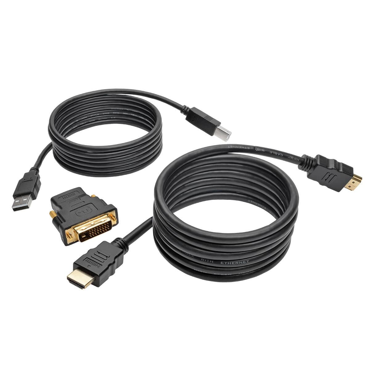 Kabel pro připojení přepínače KVM, HDMI DVI USB, 1.83m
