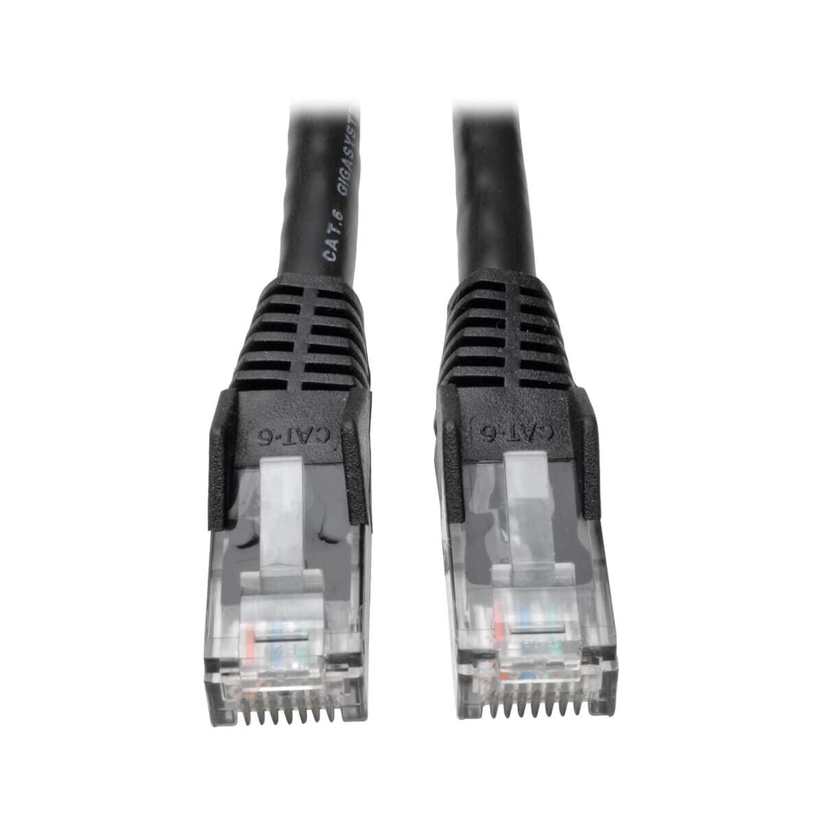 Ethernetový kabel Cat6 Gigabit Snagless Molded (UTP) (RJ45 Samec Samec), černá, 4.57m