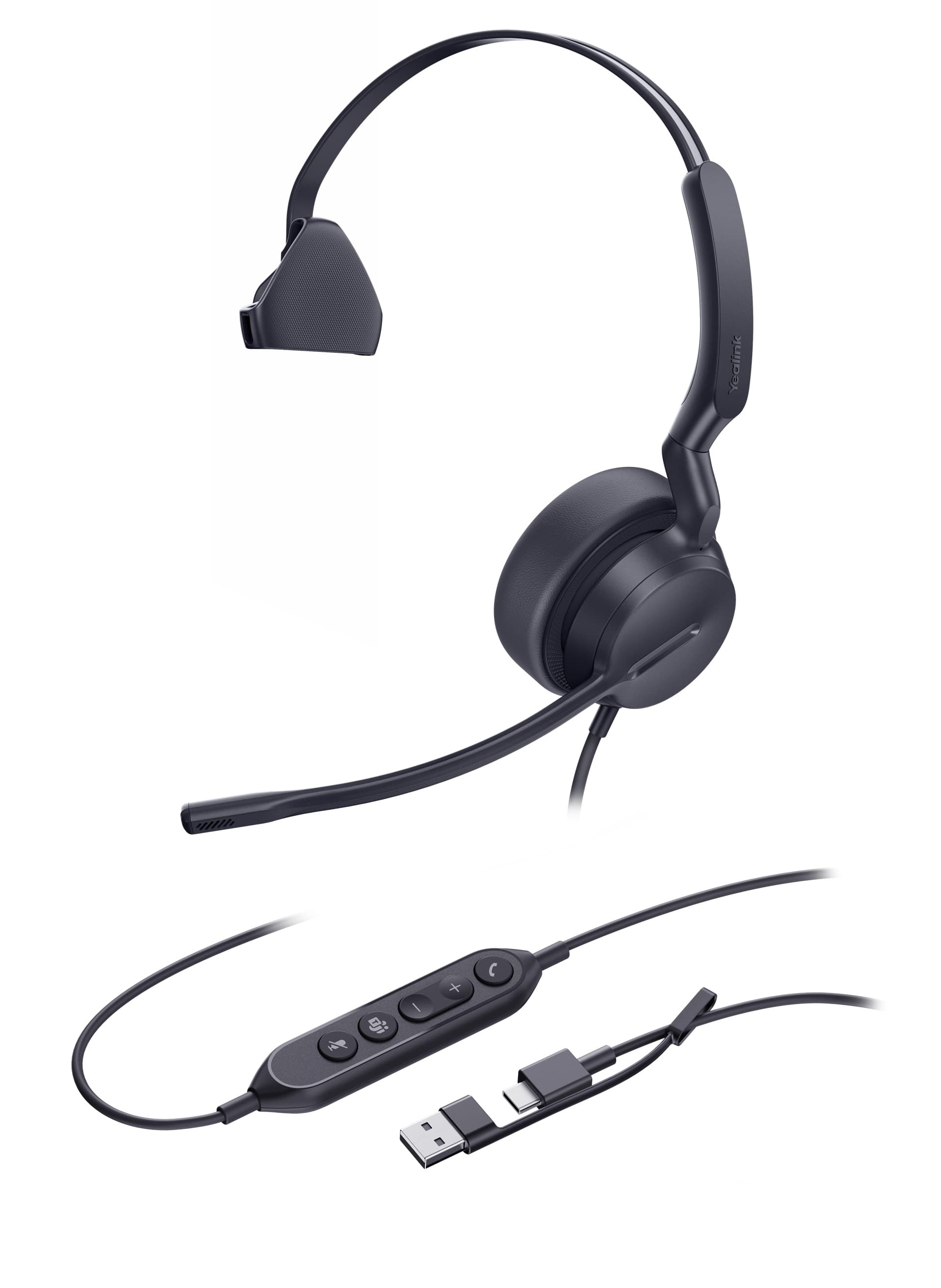 Yealink UH42 Mono UC USB-C A, náhlavní souprava