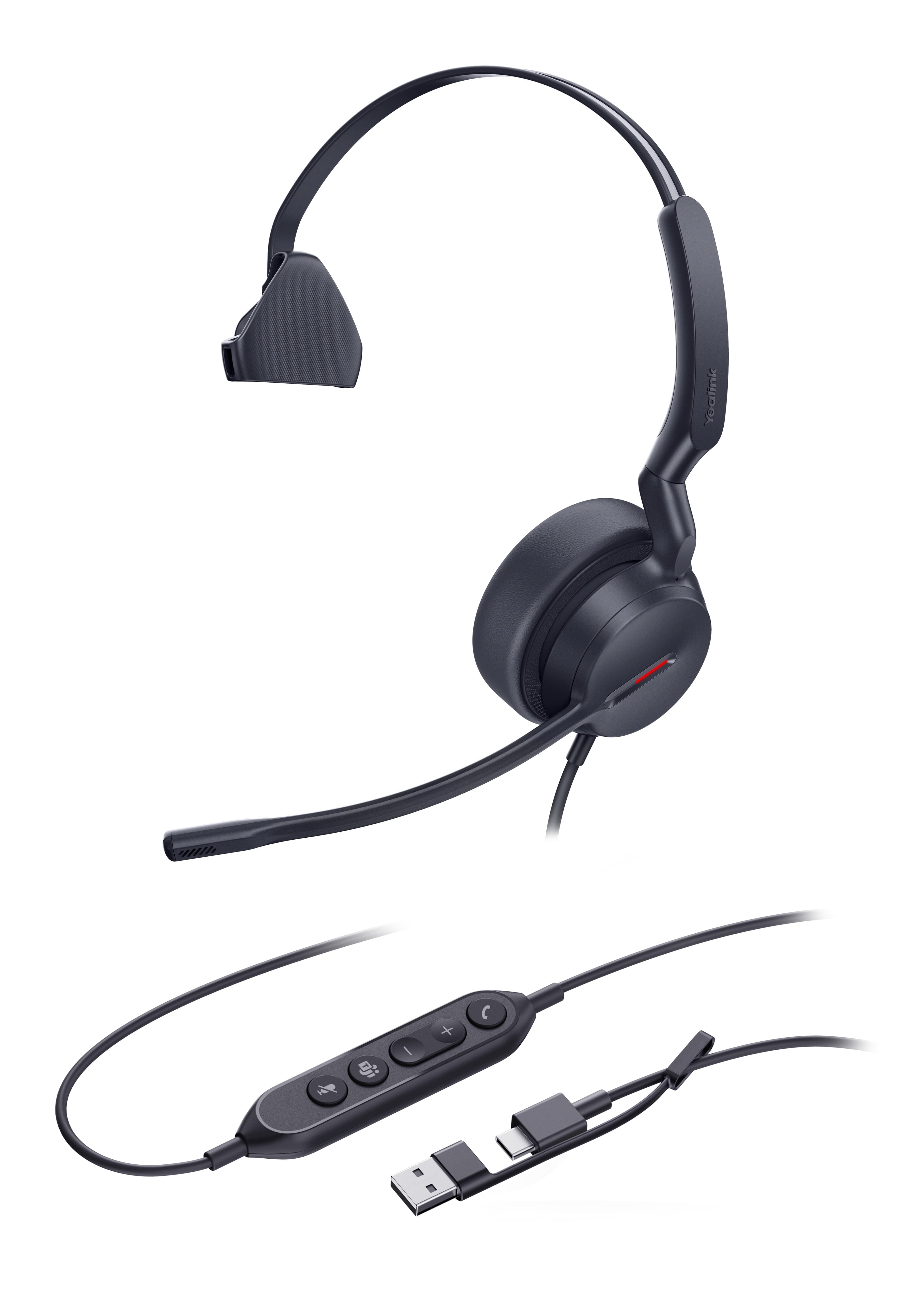 Yealink UH44 Mono Teams USB-C A náhlavní souprava
