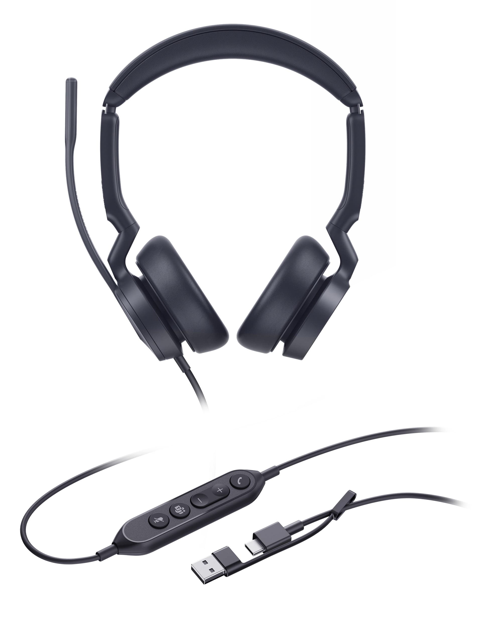 Yealink UH46 Dual UC USB-C A, náhlavní souprava