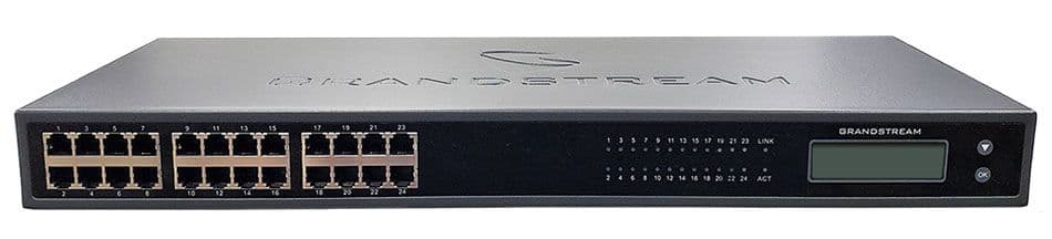 Grandstream GXW4224, VoIP, SIP, 24x FXS, 1x Gbit LAN, grafický displej, 2x RJ21, rack