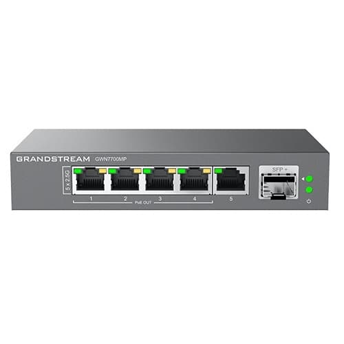 Grandstream GWN7700MP Unmanaged Network Switch 5 2,5Gb portů 1 SFP+, PoE