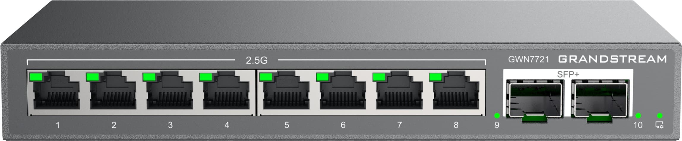 Grandstream GWN7721 L2 Lite managed switch, 8x 2.5GbE RJ45, 2x 10G SFP+
