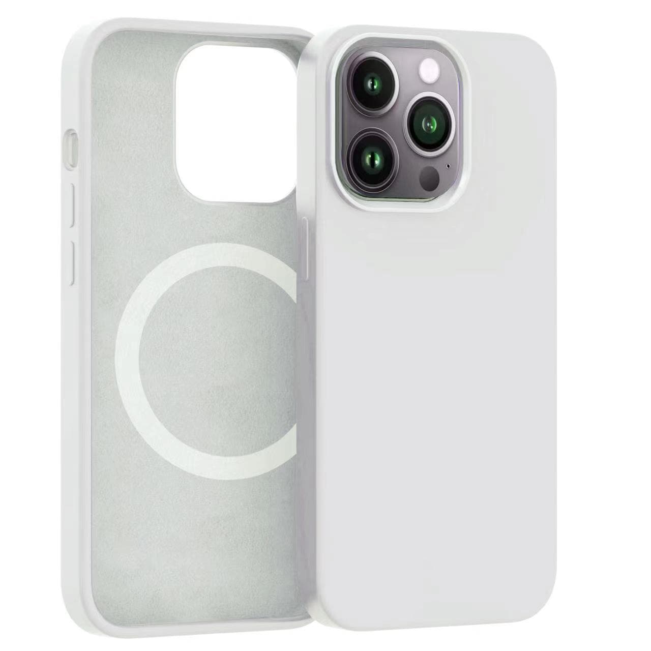 ER POWER Silikonový kryt CARNEVAL SNAP pro iPhone 14 Pro s MagSafe - bílá
