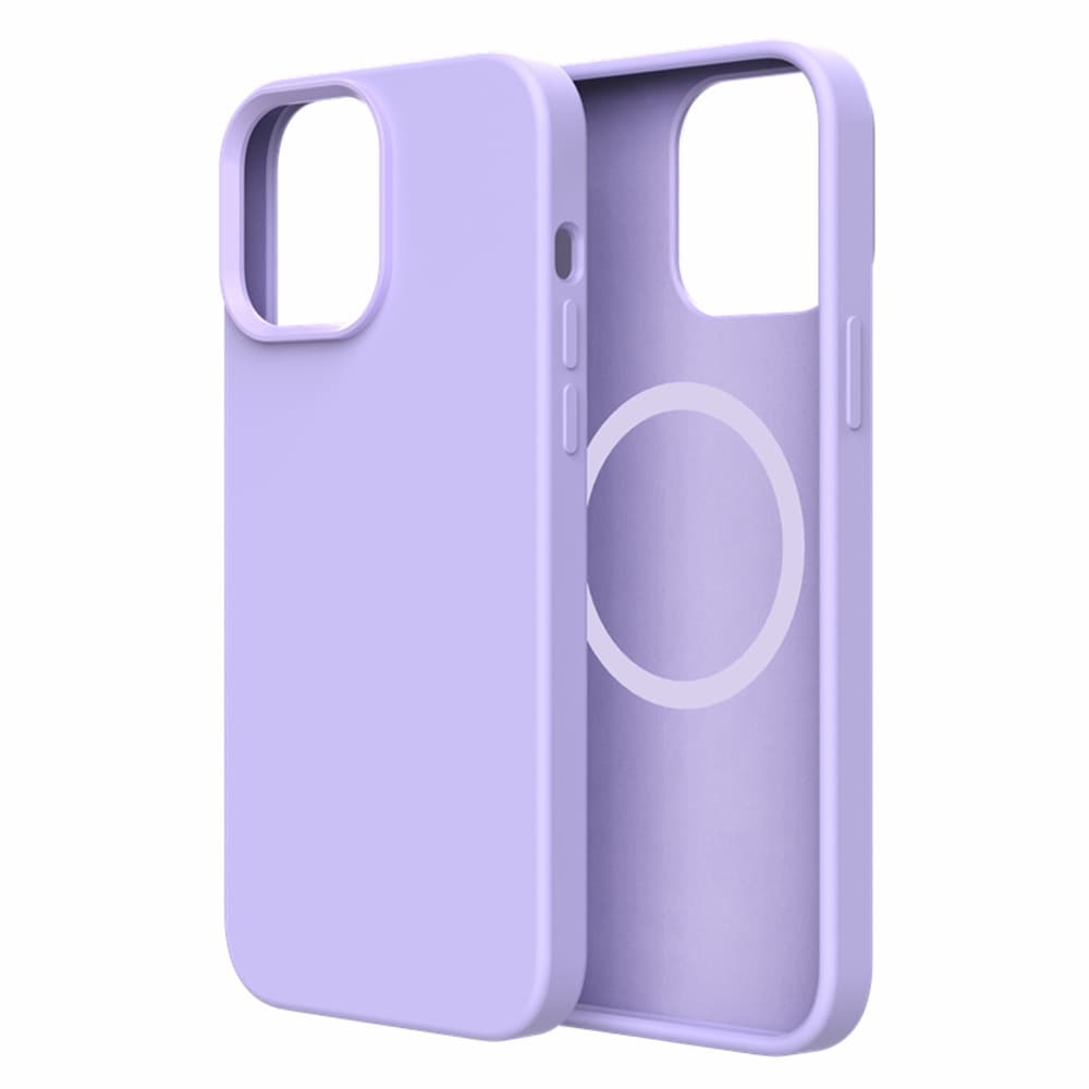 ER POWER Silikonový kryt CARNEVAL SNAP pro iPhone 14 Plus s MagSafe - světle fialová