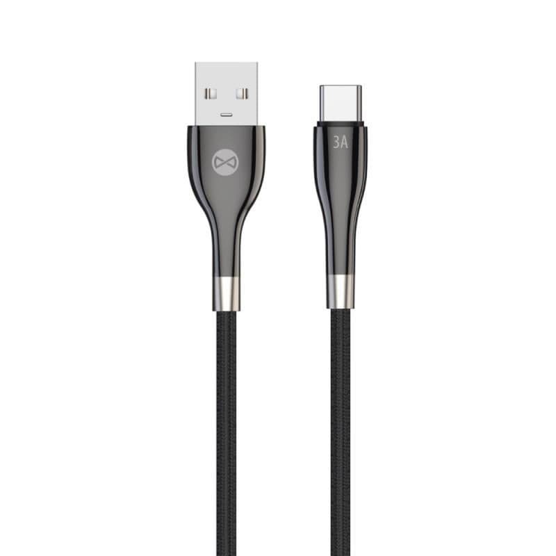 Datový kabel Forever Sleek USB USB-C 1m 3A černý