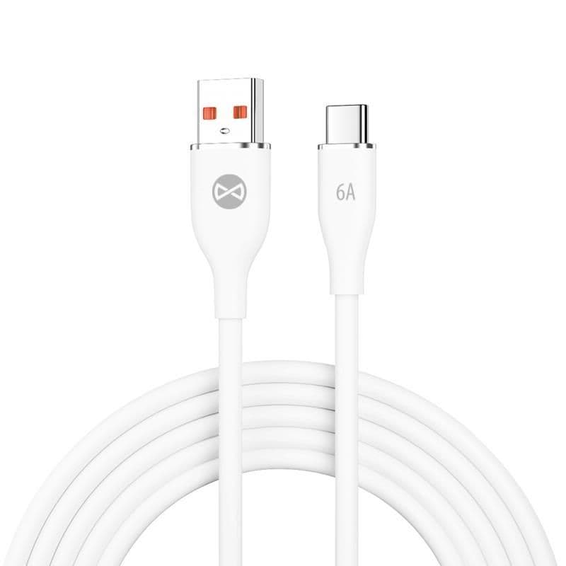 Datový kabel Forever USB USB-C 1m 66W bílý