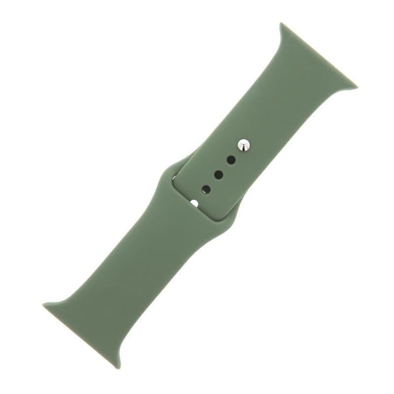 Silikonový řemínek M L pro Apple Watch 42 44 45 mm khaki