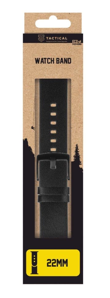 Tactical 307 Kožený Řemínek 22mm Black