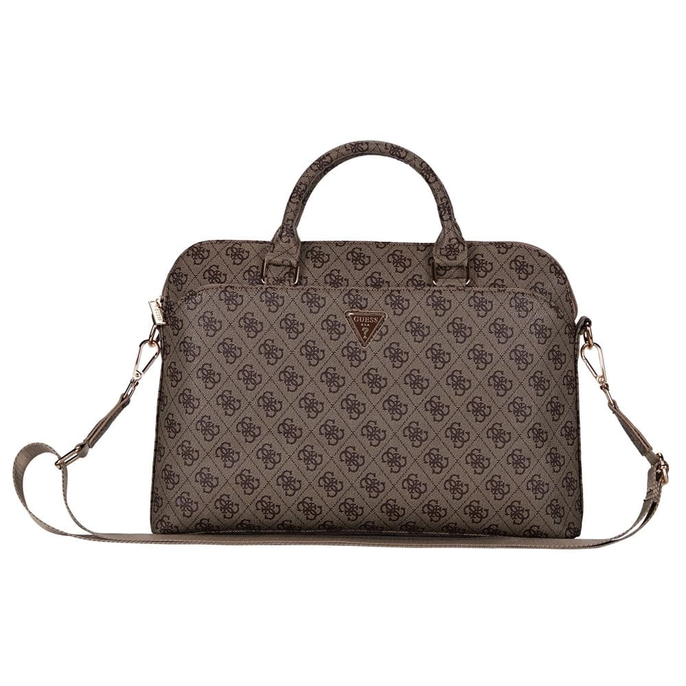 Guess PU 4G Triangle Logo Taška na Notebook 13 14 15" Brown