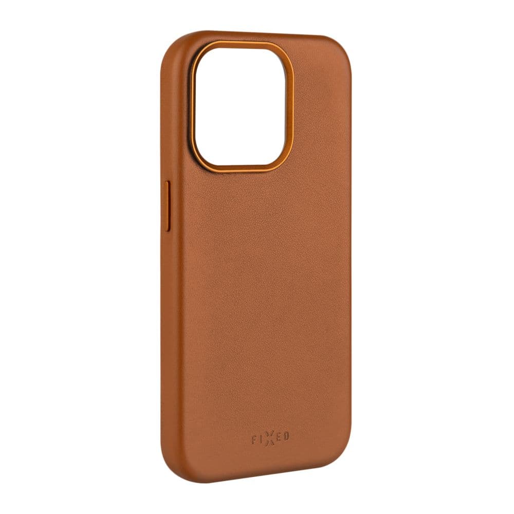 FIXED MagLeather kožený kryt iPhone 15PM hnědý