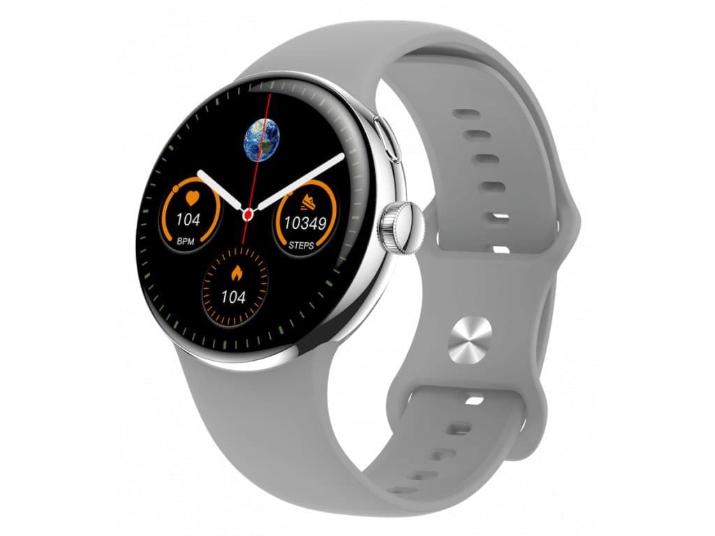CARNEO Matrixx HR+ 45mm Silver Sport Band Silver