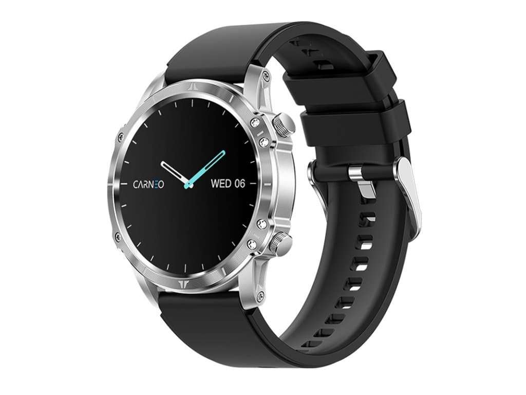 CARNEO Adventure HR+ 2nd Gen Silver Sport Band Black