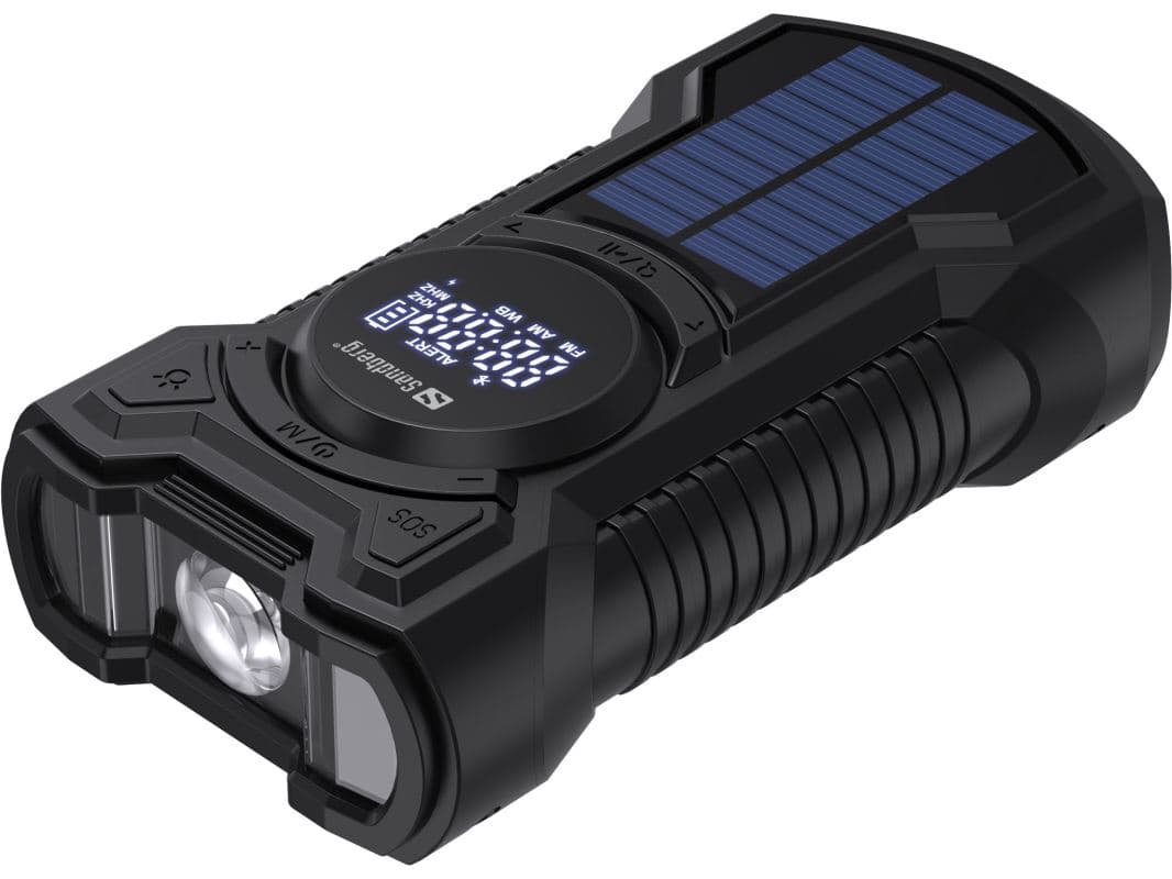 Sandberg Surviovor All-in-1 5000 mAh, FM AM rádio s dalšími funkcemi, černá