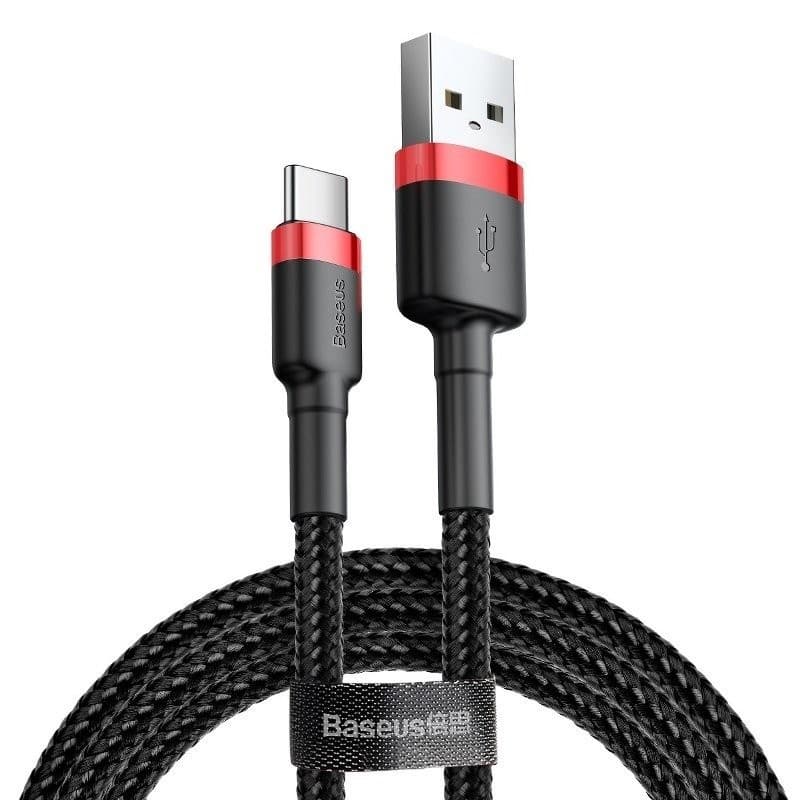 Baseus CATKLF-B91 Cafule Kabel USB-C 3A 1m Red Black