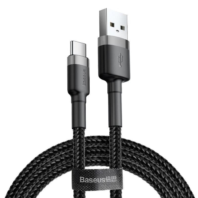Baseus CATKLF-BG1 Cafule Kabel USB-C 3A 1m Grey Black
