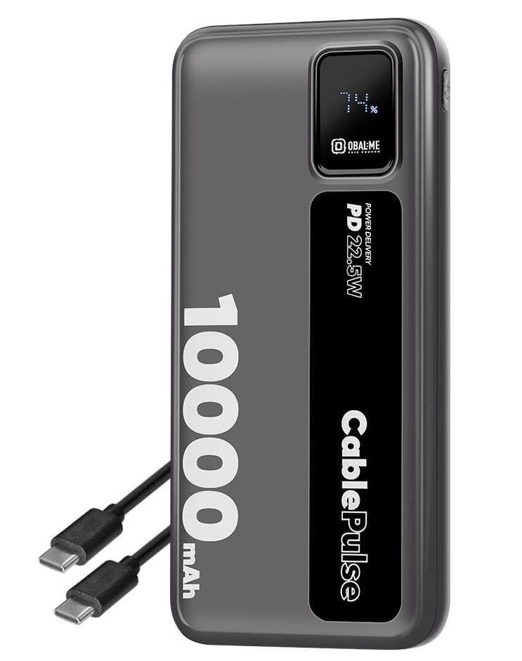OBAL:ME CablePulse Powerbanka 10000mAh 22,5W Black