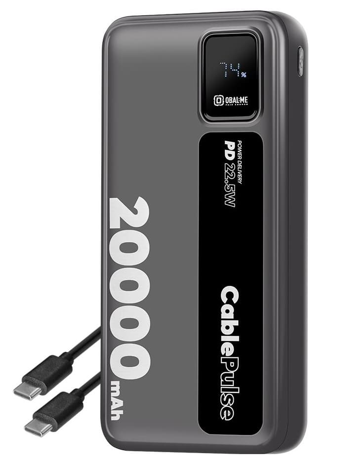 OBAL:ME CablePulse Powerbanka 20000mAh 22,5W Black
