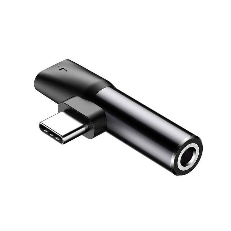 Baseus CATL41-01 Rozbočovač USB-C 3.5mm Jack Black