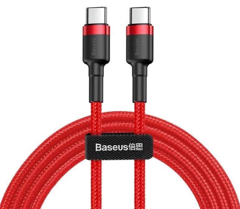 Baseus datový kabel Cafule USB-C USB-C 1m PD2.0 60W červený