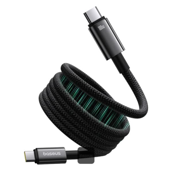 Baseus datový magnetický kabel Tungsten Gold USB-C USB-C 1m 100W černý