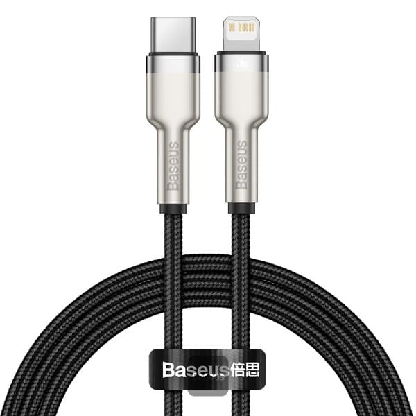 Baseus datový kabel Cafule USB-C Lightning 1m PD 20W černý
