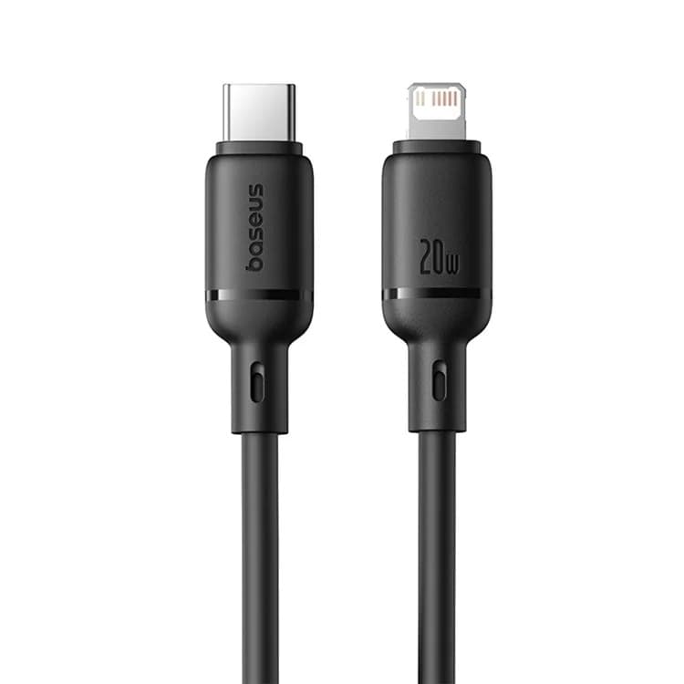 Baseus Rychlonabíjecí kabel Silky USB-C Lightning 1m 20W černý