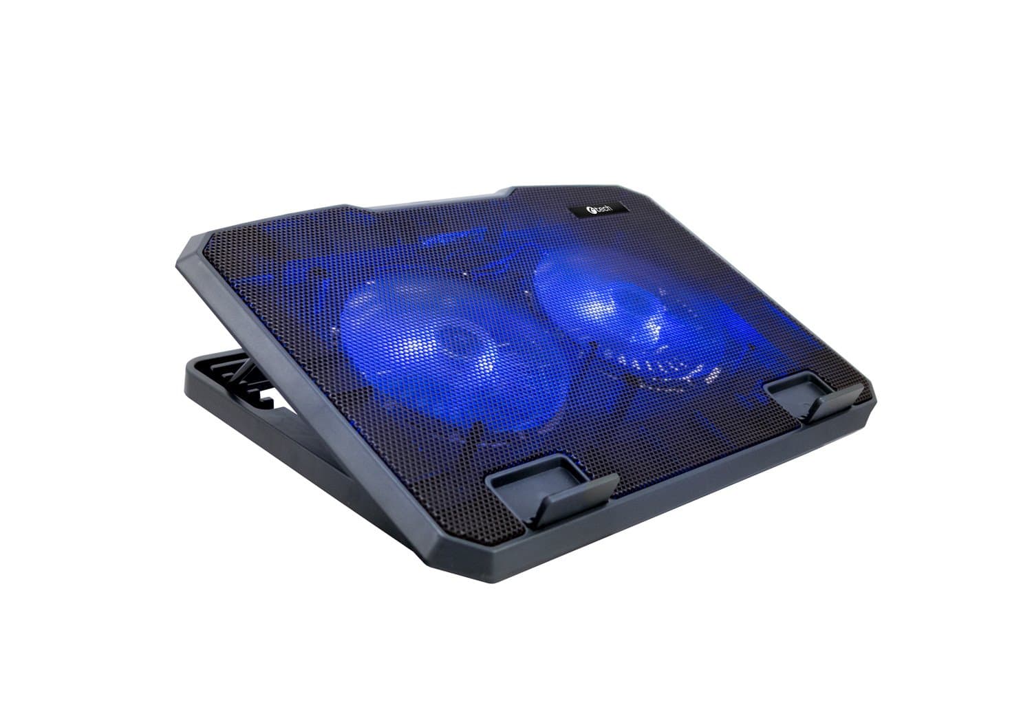 Chladící podložka C-TECH CLP-140, 15,6", 2x 140mm, 2x USB, modré podsvícení
