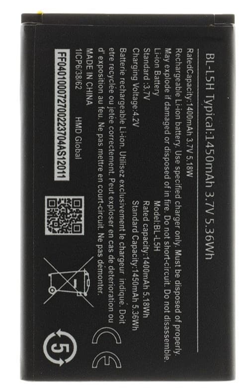 BL-L5H Baterie pro Nokia 1450mAh Li-Ion (OEM)