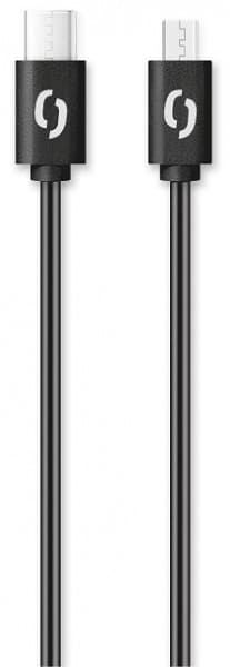ALIGATOR Datový kabel POWER 3A, USB-C microUSB černý