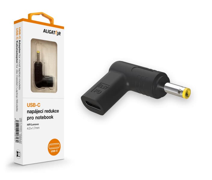 Aligator USB-C napájecí redukce 4,0 x 1,7 mm pro notebooky HP Lenovo