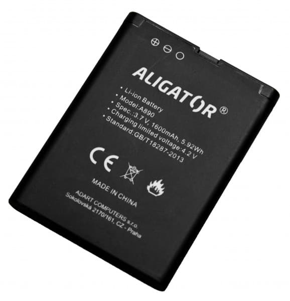 Aligator baterie A890 A900, Li-Ion 1600 mAh