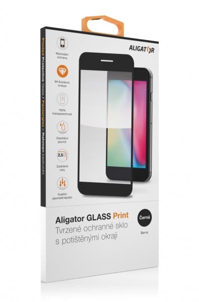 Aligator sklo GLASS PRINT Xiaomi Red Note14 5Gčer
