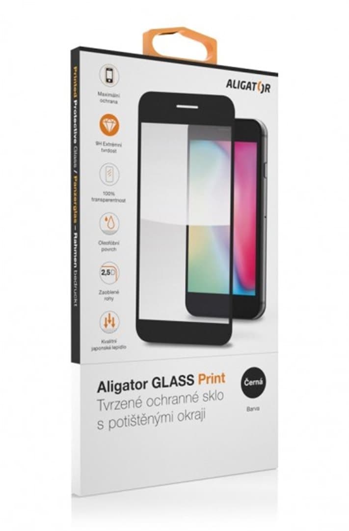 Aligator ochranné sklo PRINT Galaxy A35 55 černá