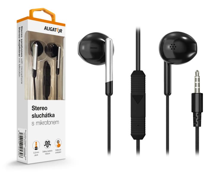 ALIGATOR AE008 Stereo Jack Drát Černá