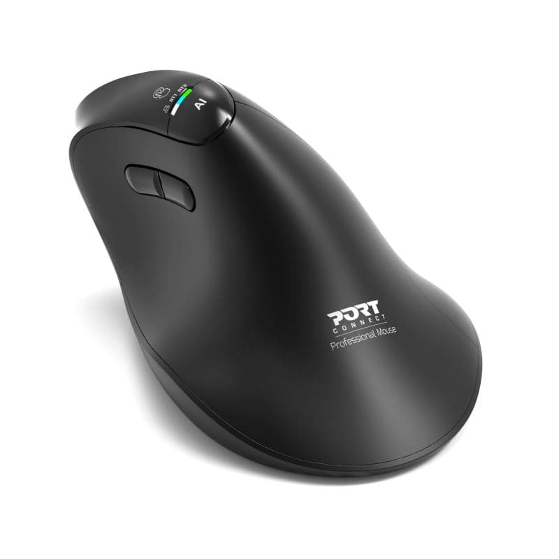 PORT CONNECT ERGO AUDITOR Vertikální Optická Pro praváky 4 800 DPI USB+BT Černá