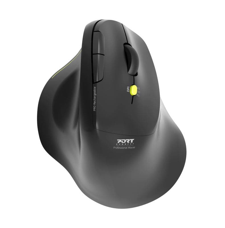 PORT CONNECT ERGO SOFT COLLECTION Vertikální Optická Pro praváky 1 600 DPI USB+BT Černá