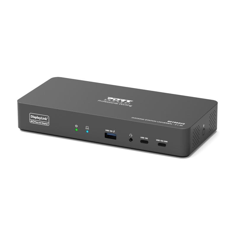 PORT CONNECT Univerzální dokovací stanice USB-C, 2× 4K, HDMI DisplayPort