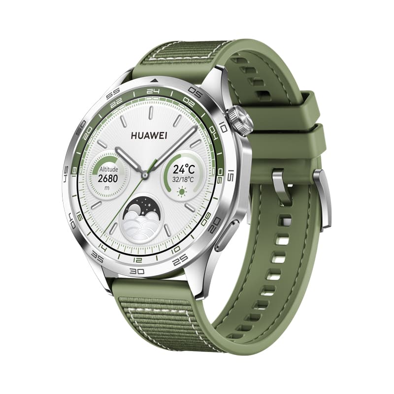 Huawei Watch GT 4 46mm Silver Elegant Band Green