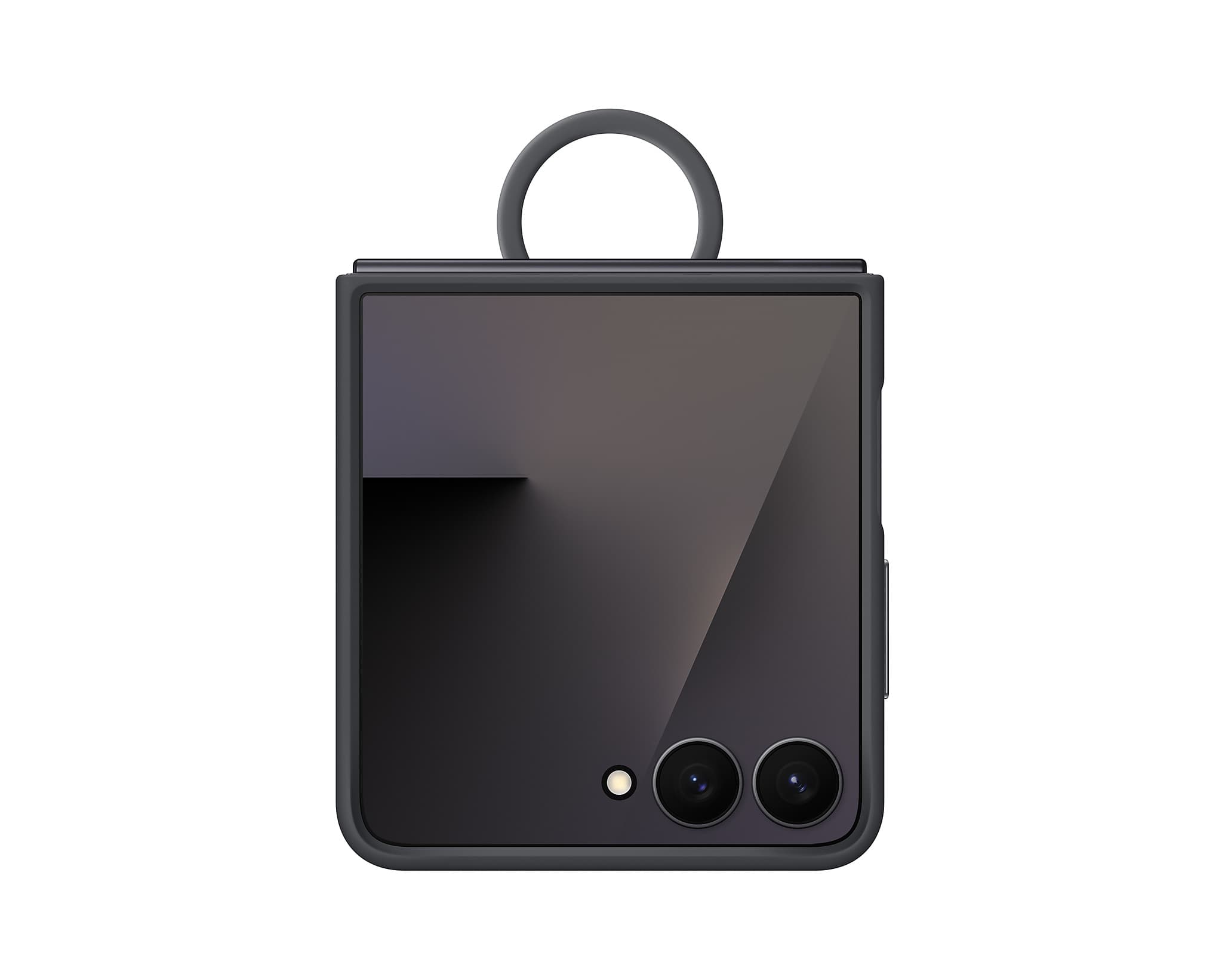 Samsung Silikonový kryt s držákem na prst Flip7 Black