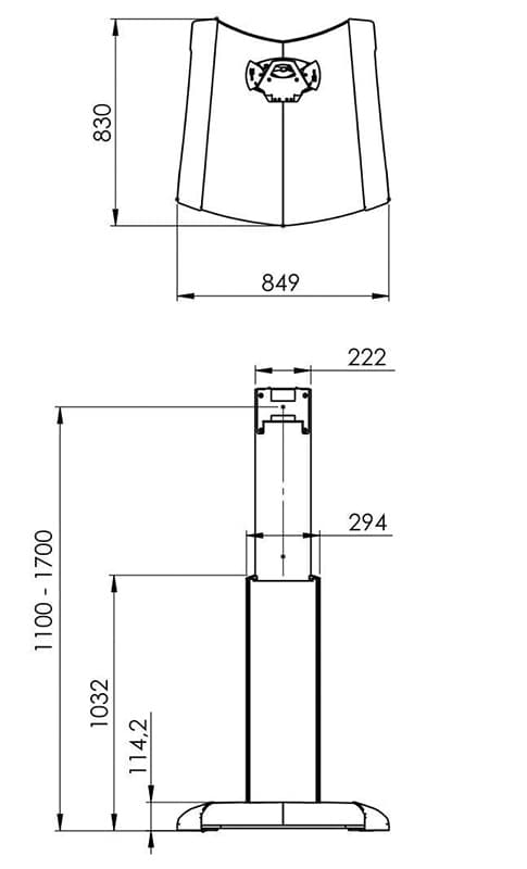 Stylový LCD stojan Vogel´s PFF 2420, nosnost 70 kg