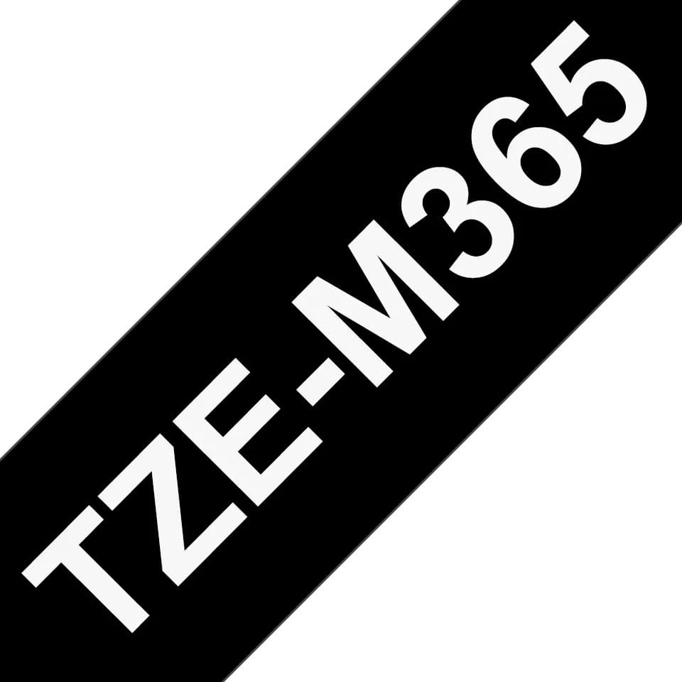 Brother TZEM365, bílá černá, 36mm
