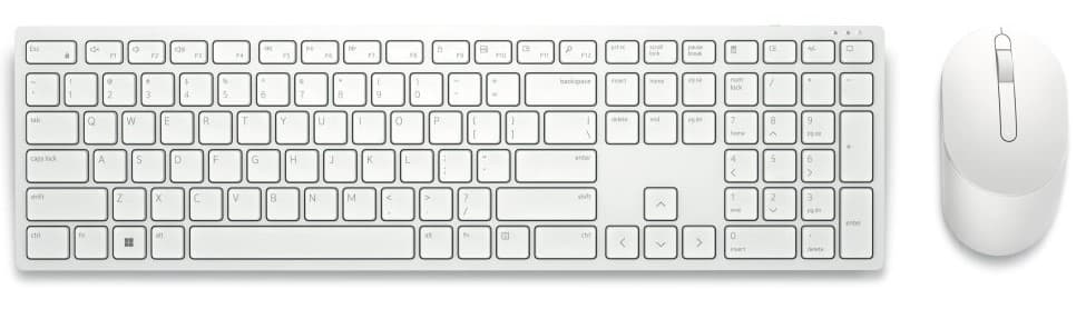 Dell set klávesnice+myš, KM5221W, bezdrát.,US bílá