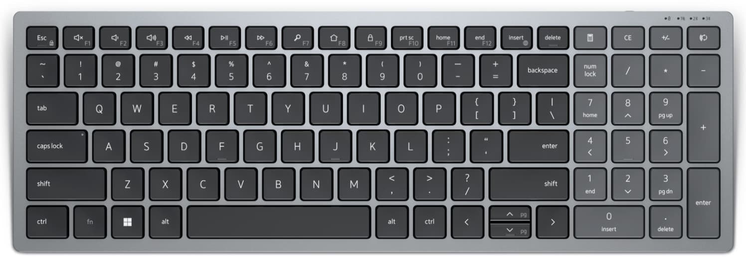 Dell KB740 Bezdrátová Bluetooth CZ layout Šedá