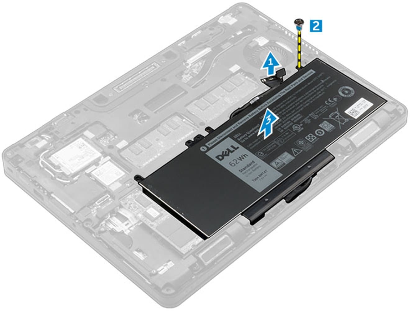 Dell Baterie 4-cell 62W HR LI-ON pro Latitude E5270, E5470, E5570