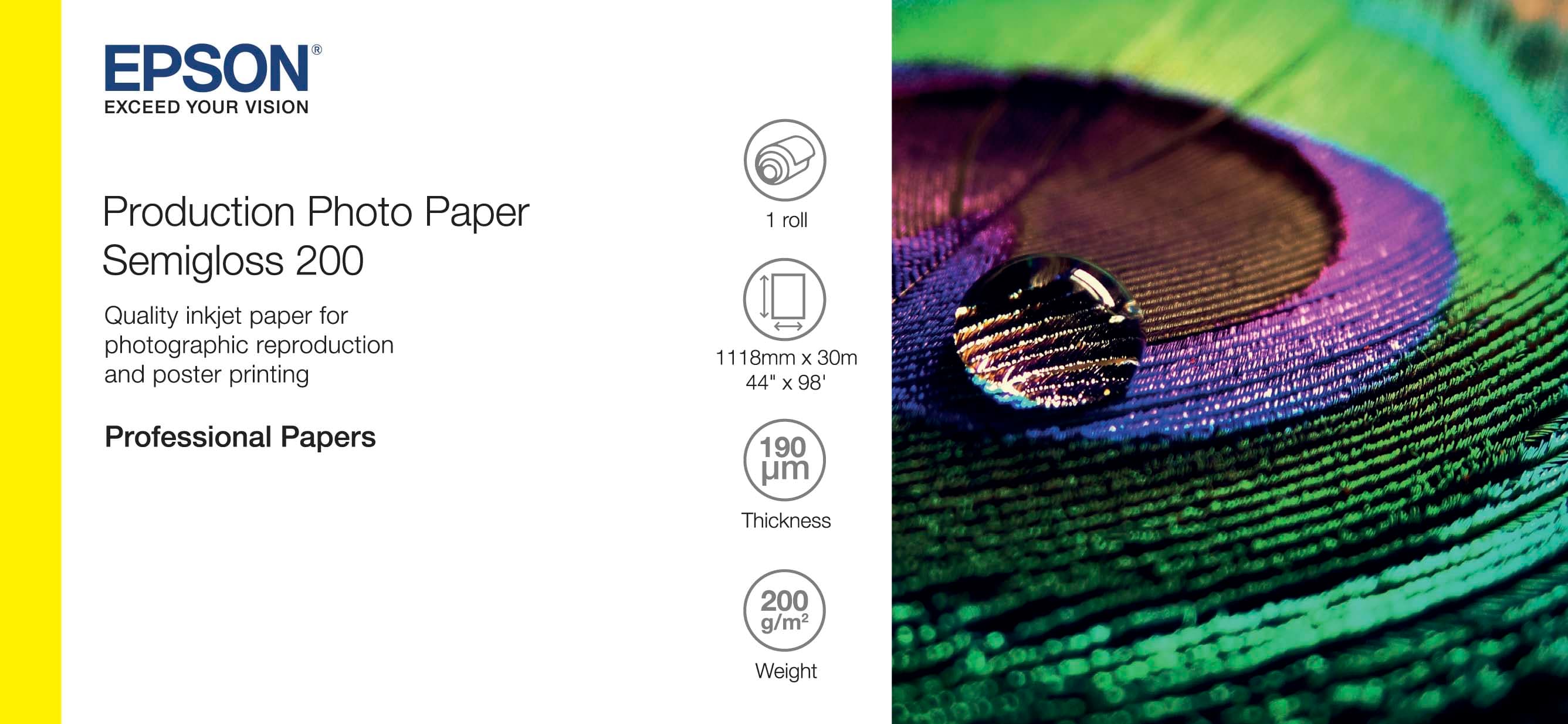 EPSON Production Photo Paper Semigloss 200 44"x30m