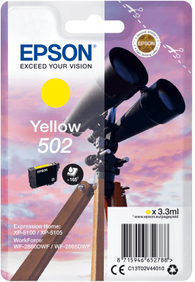 EPSON singlepack,Yellow 502,Ink,standard