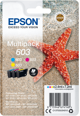 Epson multipack 3-colours 603, Cyan, Magenta, Yellow